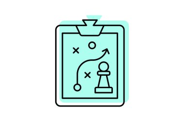 Stratejik Planlama, vektör, piksel mükemmel, illüstratör dosyası