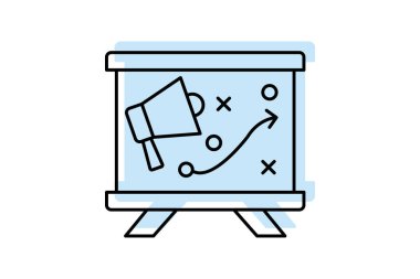 Pazarlama Stratejisi, vektör, piksel mükemmel, illüstratör dosyası