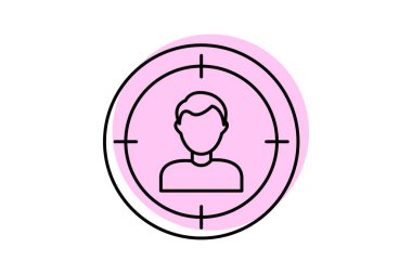 Müşteri Odaklama, vektör, piksel mükemmel, illüstratör dosyası