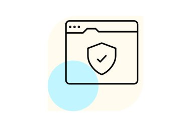 Güvenli Web sitesi, vektör, piksel mükemmel, illüstratör dosyası