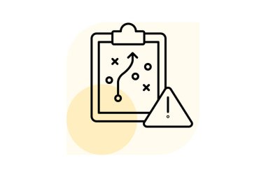 Risk Yönetimi Stratejisi, vektör, piksel mükemmel, illüstratör dosyası