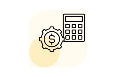 Maliyet Yönetimi, vektör, piksel mükemmel, illüstratör dosyası