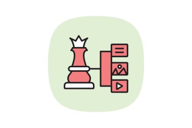 İçerik Stratejisi, vektör, piksel mükemmel, illüstratör dosyası