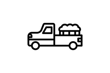 Çiftlik Kamyonu, vektör, piksel mükemmel, illüstratör dosyası