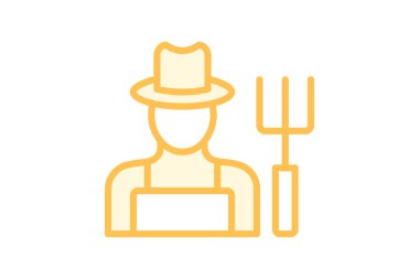 Çiftçi, vektör, piksel mükemmel, çizer dosyası