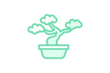 Bonsai Ağacı, vektör, piksel mükemmel, illüstratör dosyası