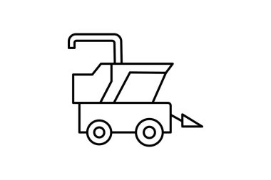 Harvester, vektör, piksel mükemmel, illüstratör dosyasını birleştir