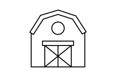 Ahır, vektör, piksel mükemmel, illüstratör dosyası