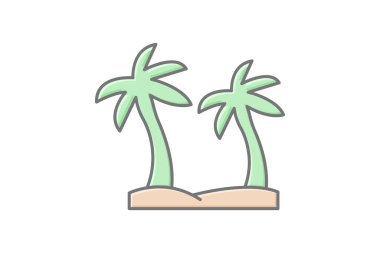 Palmiye ağacı, vektör, piksel mükemmel, illüstratör dosyası