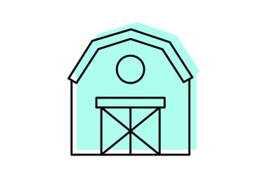 Ahır, vektör, piksel mükemmel, illüstratör dosyası