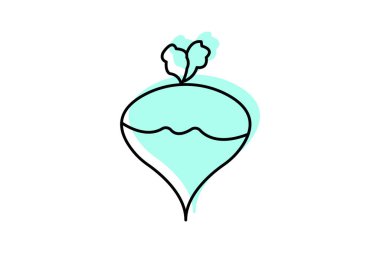 Şalgam, vektör, piksel mükemmel, illüstratör dosyası