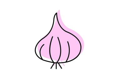 Sarımsak, vektör, piksel mükemmel, çizer dosyası