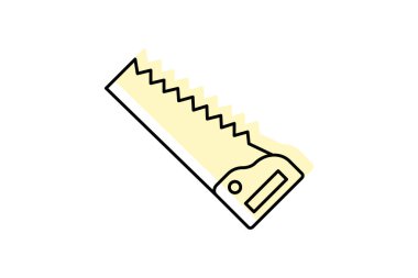 El testeresi, vektör, piksel mükemmel, illüstratör dosyası