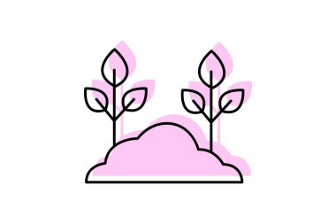 Filiz, vektör, piksel mükemmel, illüstratör dosyası