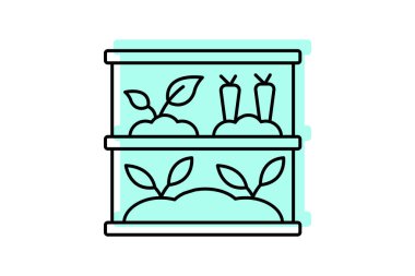 Dikey tarım, vektör, piksel mükemmel, illüstratör dosyası