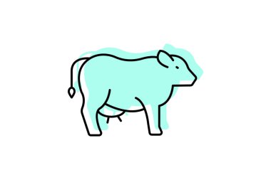 Sığır, vektör, piksel mükemmel, illüstratör dosyası