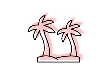 Palmiye ağacı, vektör, piksel mükemmel, illüstratör dosyası