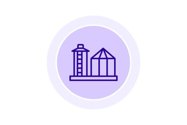 Tahıl Silosu, vektör, piksel mükemmel, illüstratör dosyası