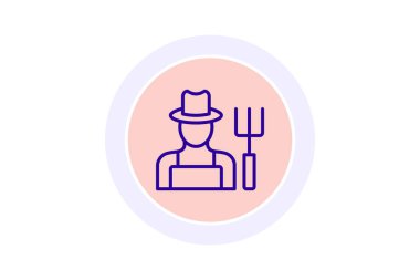 Çiftçi, vektör, piksel mükemmel, çizer dosyası