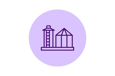 Tahıl Silosu, vektör, piksel mükemmel, illüstratör dosyası