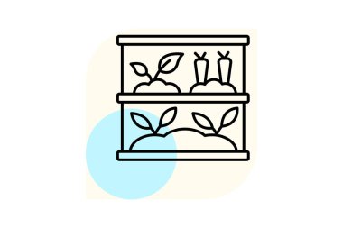 Dikey tarım, vektör, piksel mükemmel, illüstratör dosyası