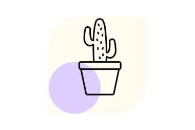 Kaktüs bitkisi, vektör, piksel mükemmel, illüstratör dosyası