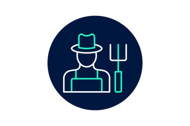 Çiftçi, vektör, piksel mükemmel, çizer dosyası