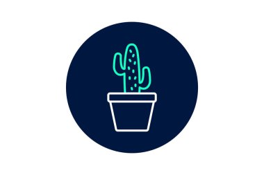 Kaktüs bitkisi, vektör, piksel mükemmel, illüstratör dosyası