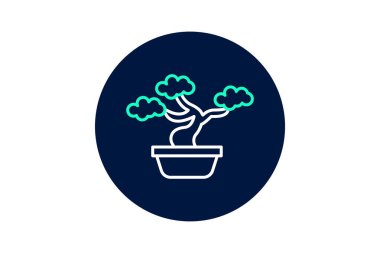 Bonsai Ağacı, vektör, piksel mükemmel, illüstratör dosyası