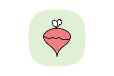 Şalgam, vektör, piksel mükemmel, illüstratör dosyası