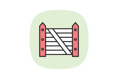 Çiftlik Kapısı, vektör, piksel mükemmel, illüstratör dosyası