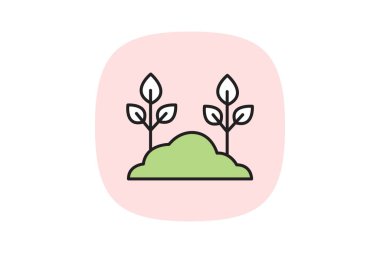 Filiz, vektör, piksel mükemmel, illüstratör dosyası