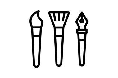 Sanat fırçaları, vektör, piksel mükemmel, illüstratör dosyası