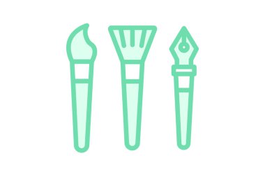 Sanat fırçaları, vektör, piksel mükemmel, illüstratör dosyası