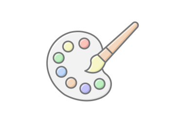 Akrilik Palet, vektör, piksel mükemmel, illüstratör dosyası