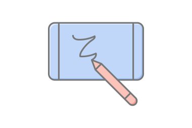 Dijital çizim defteri, vektör, piksel mükemmel, illüstratör dosyası