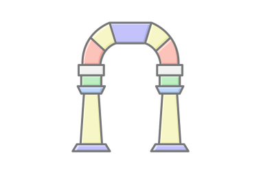 Galeri Archway, vektör, piksel mükemmel, illüstratör dosyası