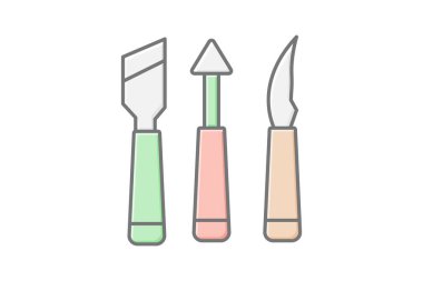 Heykel Aracı, vektör, piksel mükemmel, illüstratör dosyası