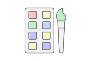 Suluboya, vektör, piksel mükemmel, çizer dosyası