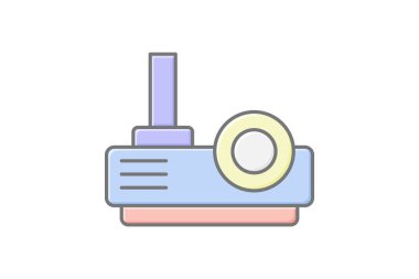 Video Sanat Projeksiyonu, vektör, piksel mükemmel, illüstratör dosyası