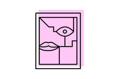 Soyut boyama, vektör, piksel mükemmel, illüstratör dosyası