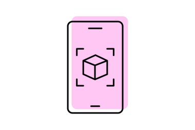 Artırılmış Gerçeklik Sanatı, vektör, piksel mükemmel, illüstratör dosyası