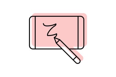 Dijital çizim defteri, vektör, piksel mükemmel, illüstratör dosyası