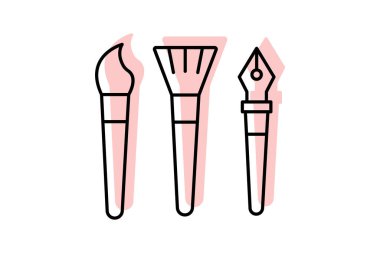 Sanat fırçaları, vektör, piksel mükemmel, illüstratör dosyası