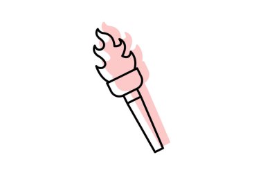 Ortaçağ Meşaleleri, vektör, piksel mükemmel, illüstratör dosyası