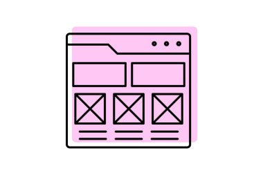 Tel çerçeve Mockup, vektör, piksel mükemmel, illüstratör dosyası