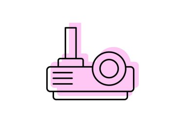 Video Sanat Projeksiyonu, vektör, piksel mükemmel, illüstratör dosyası