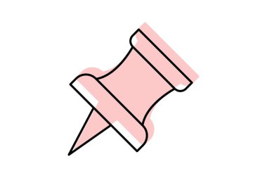 Pin, vektör, piksel mükemmel, illüstratör dosyasına bas