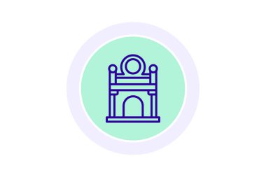 Müzeye giriş, vektör, piksel mükemmel, illüstratör dosyası