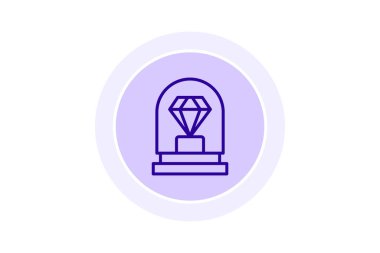 Elmas Müzesi, vektör, piksel mükemmel, illüstratör dosyası